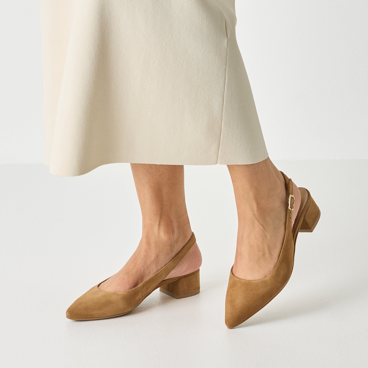 Georgie Slingback Sandals / Nude