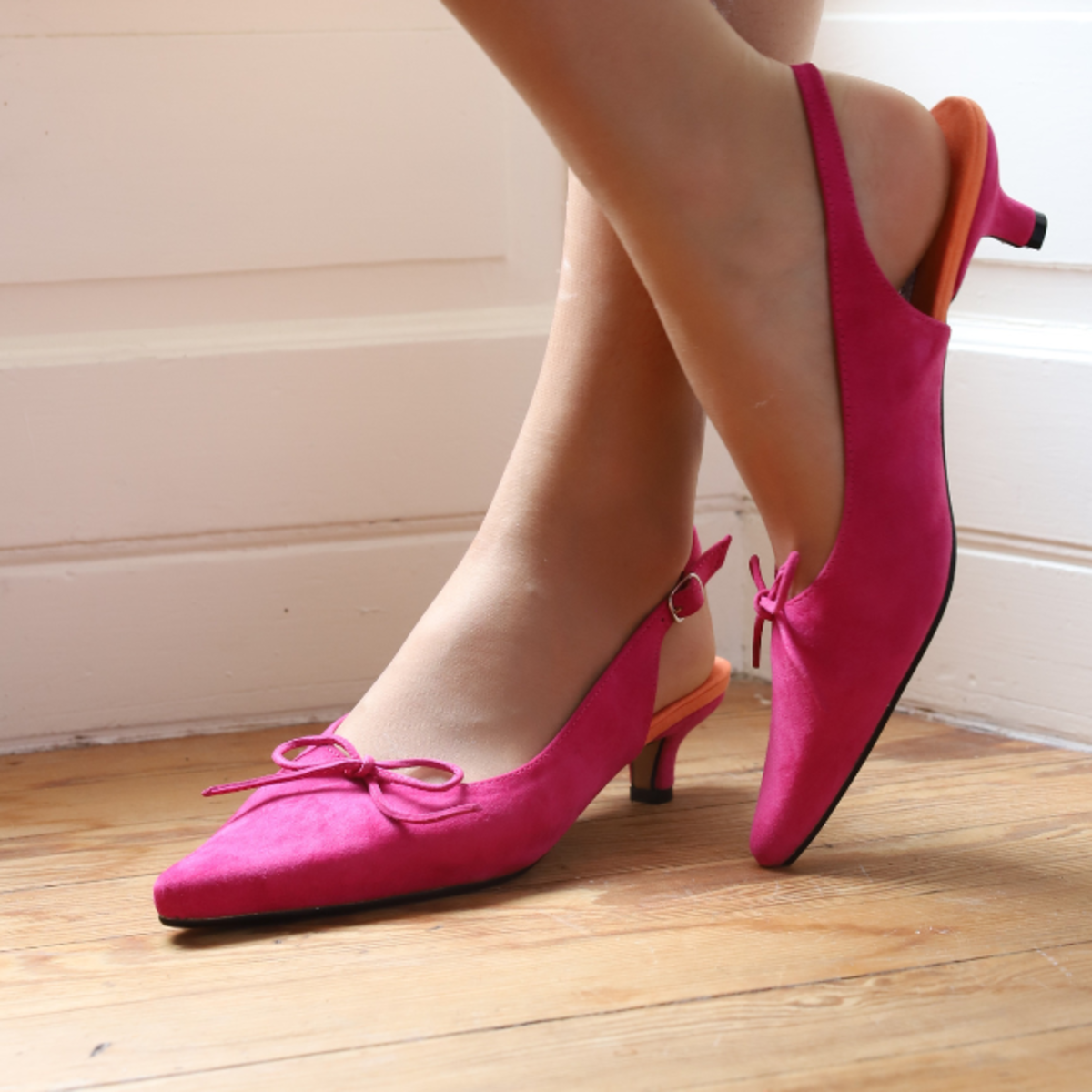 Paris Slingbacks / Hot pink