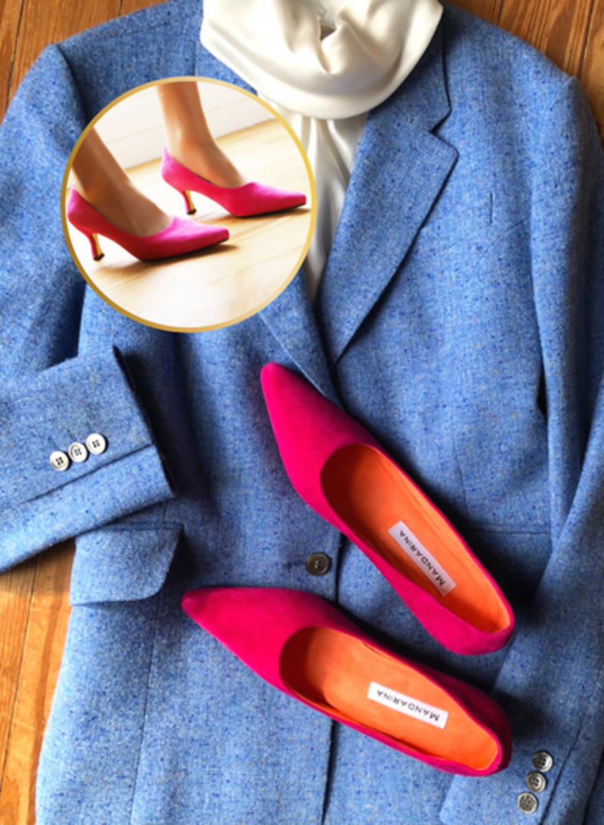 Sabine Pink Suede Courts