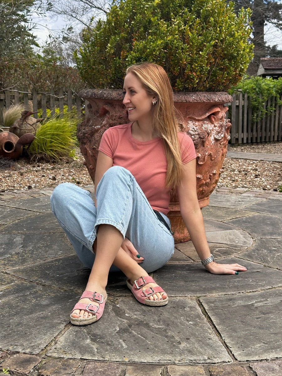 Two-strap Sandals - Rose Pink