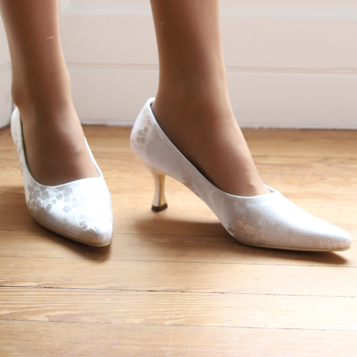 White Wedding Court Shoe