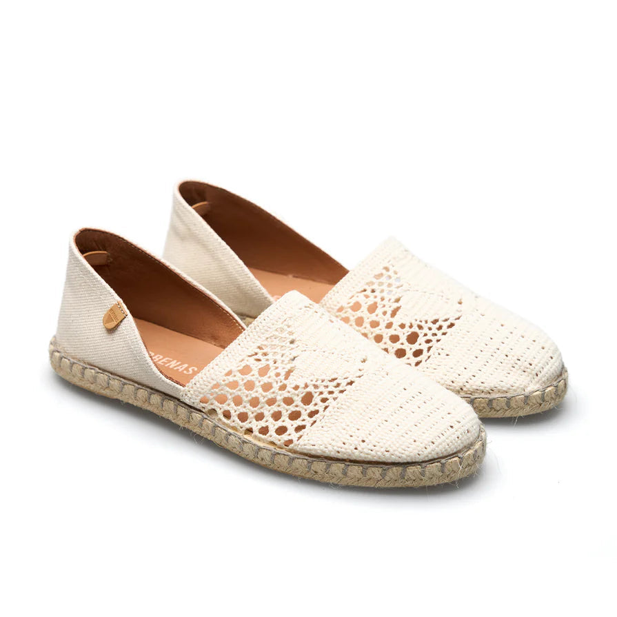 Cruz Vanilla Crochet Slip-On Espadrilles