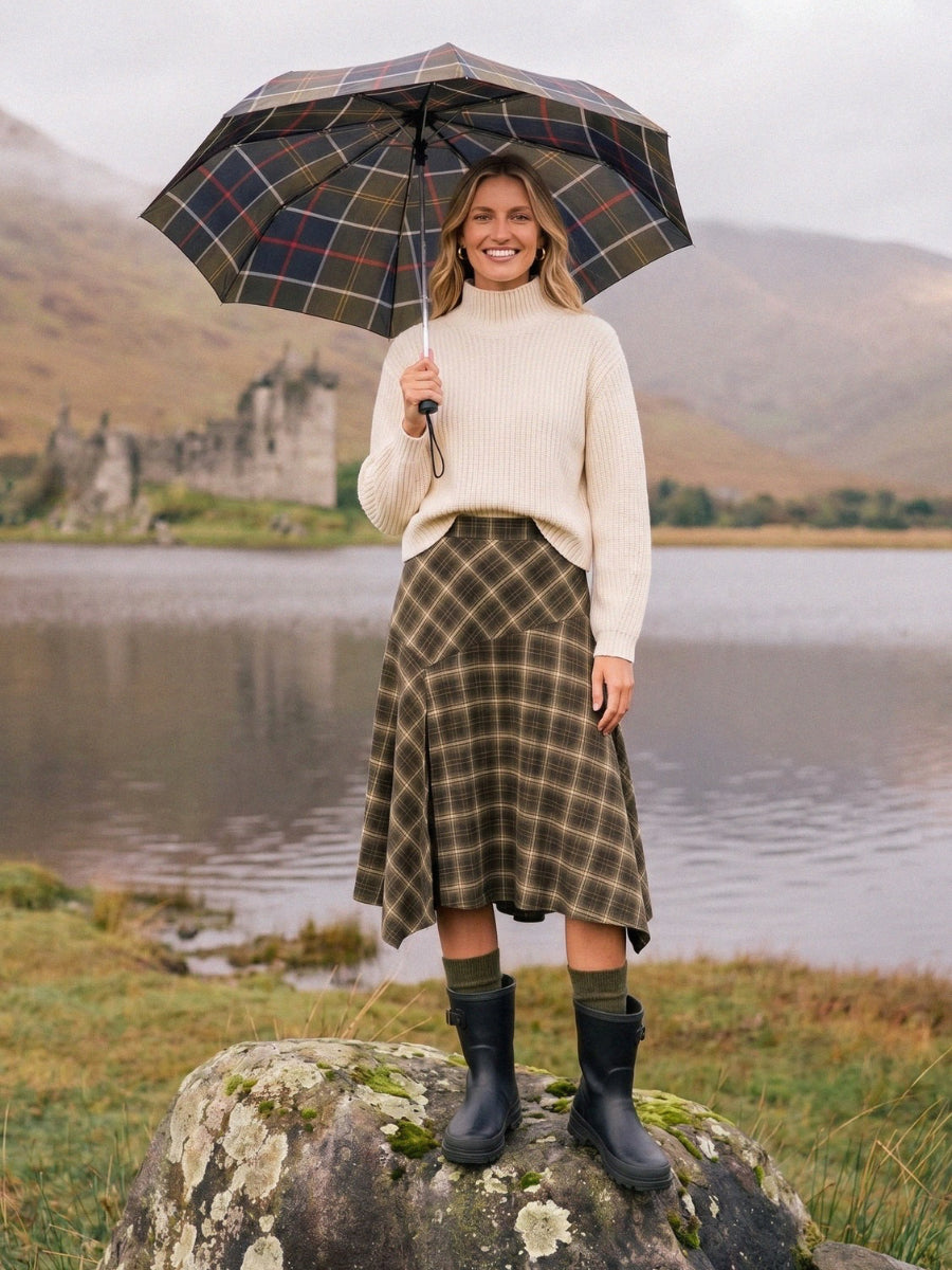 Black Fur Lined Short Welly Boots