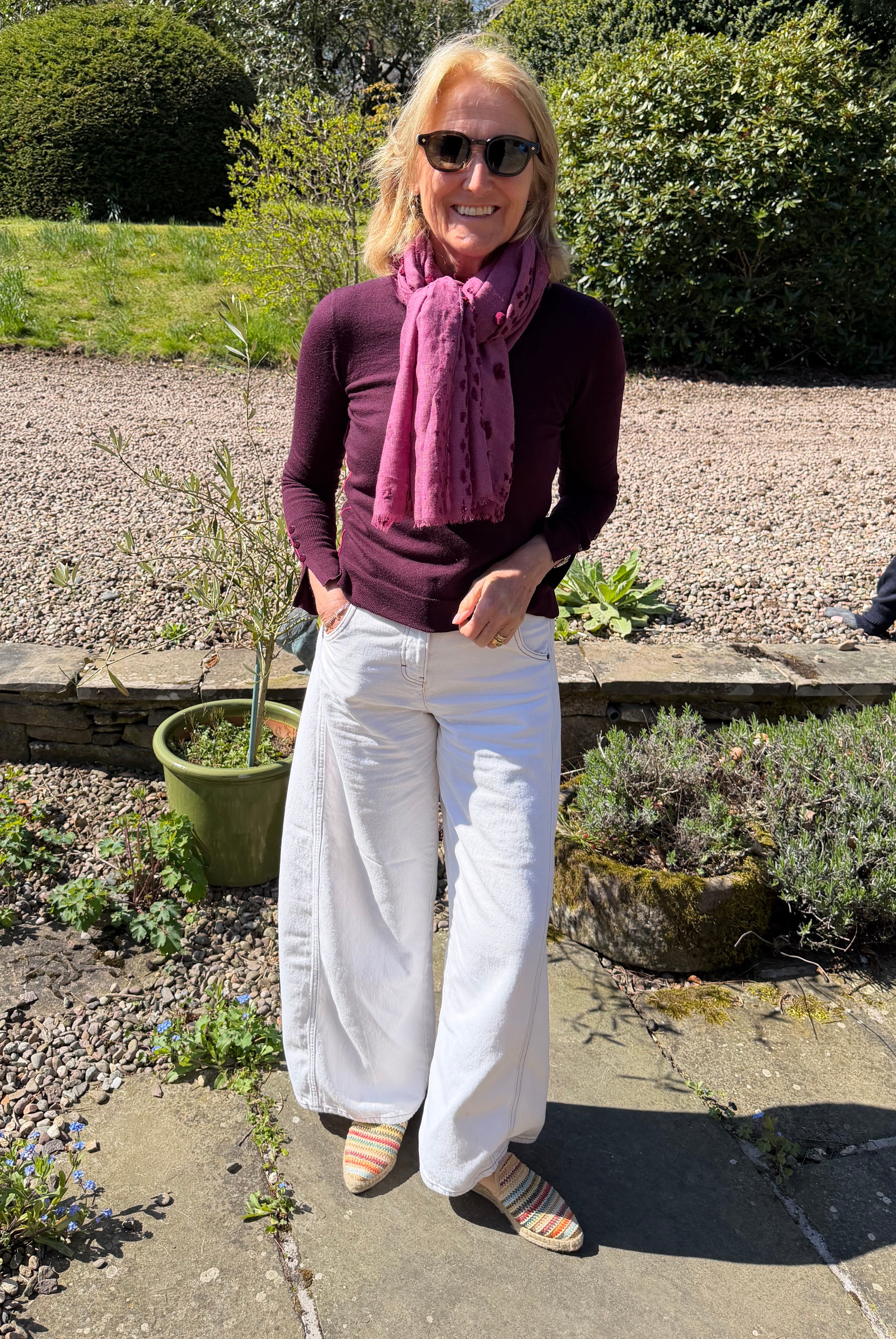 Sunset Stripe Wedge Easpadrilles