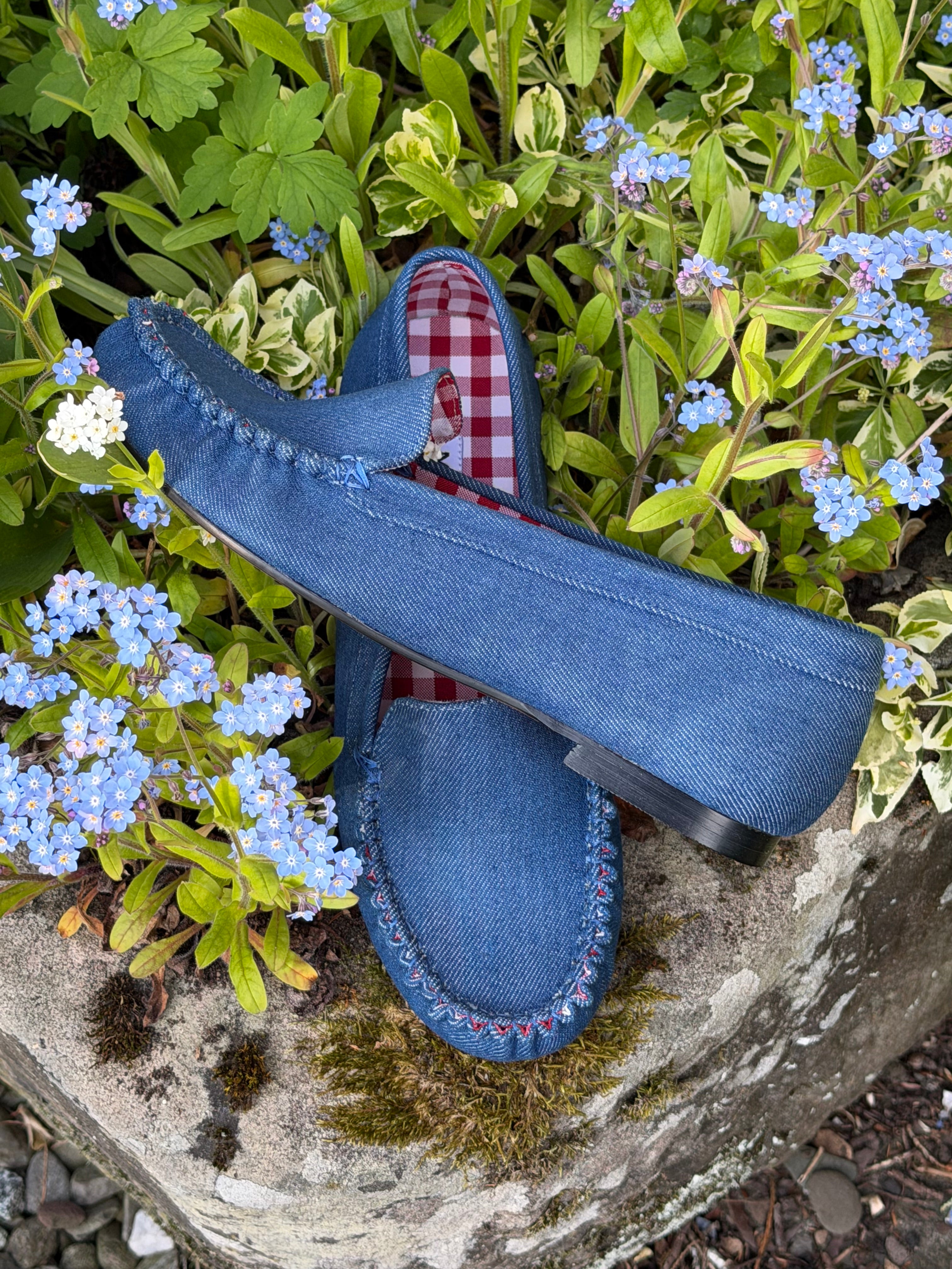 Denim Moccasins