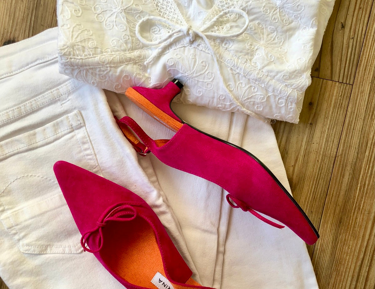 Paris Slingbacks / Hot pink