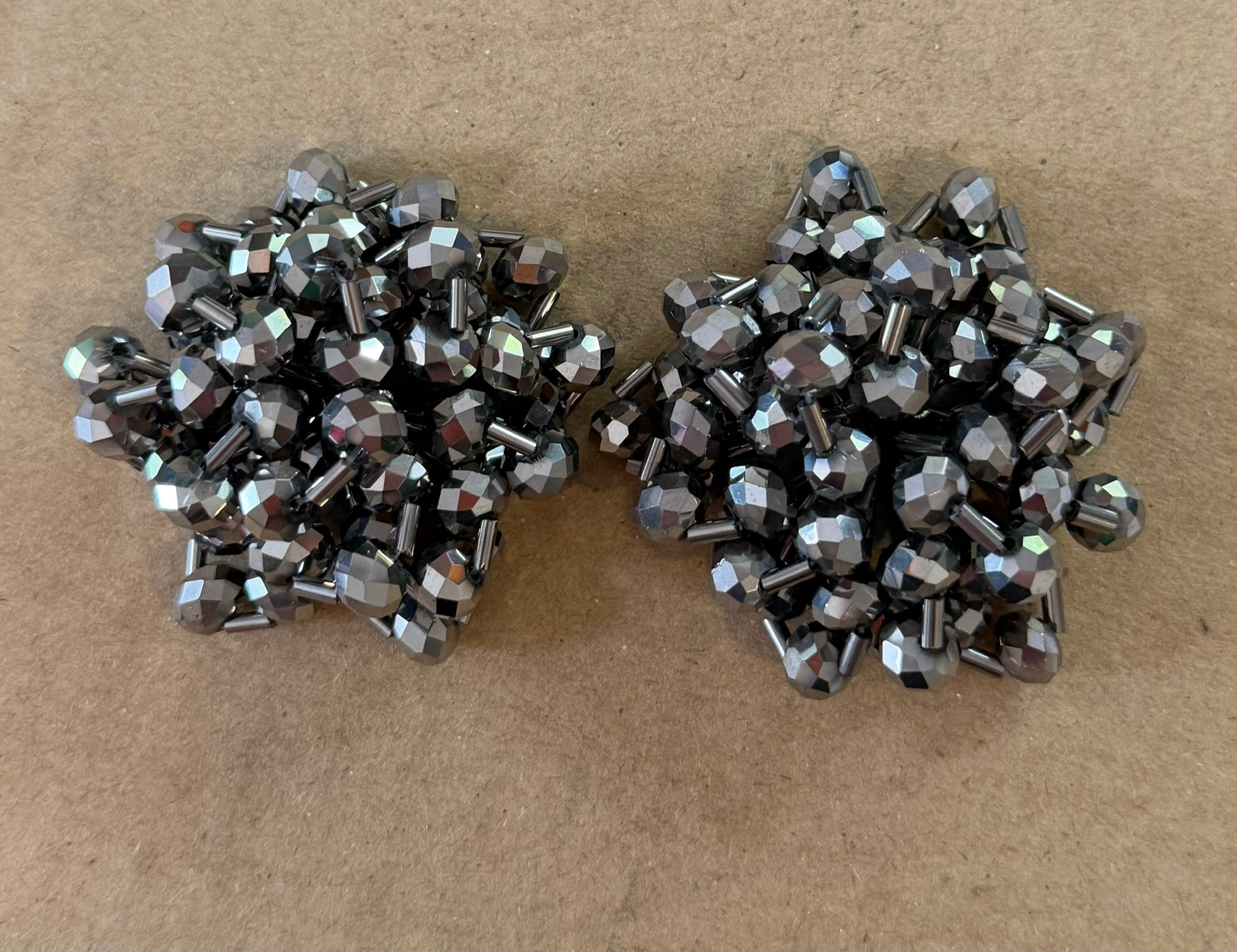 Platinum Beaded Clips