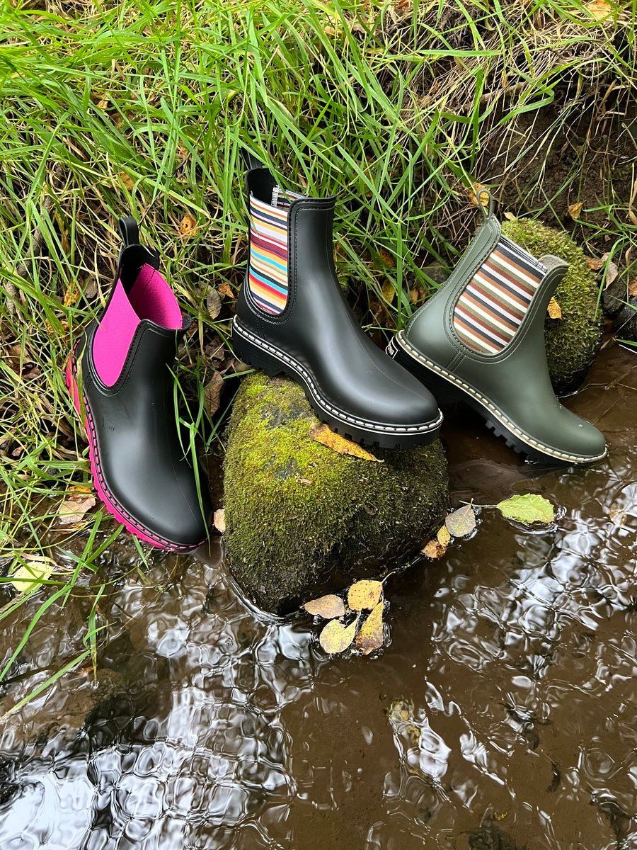 Waterboots! Navy Stripe