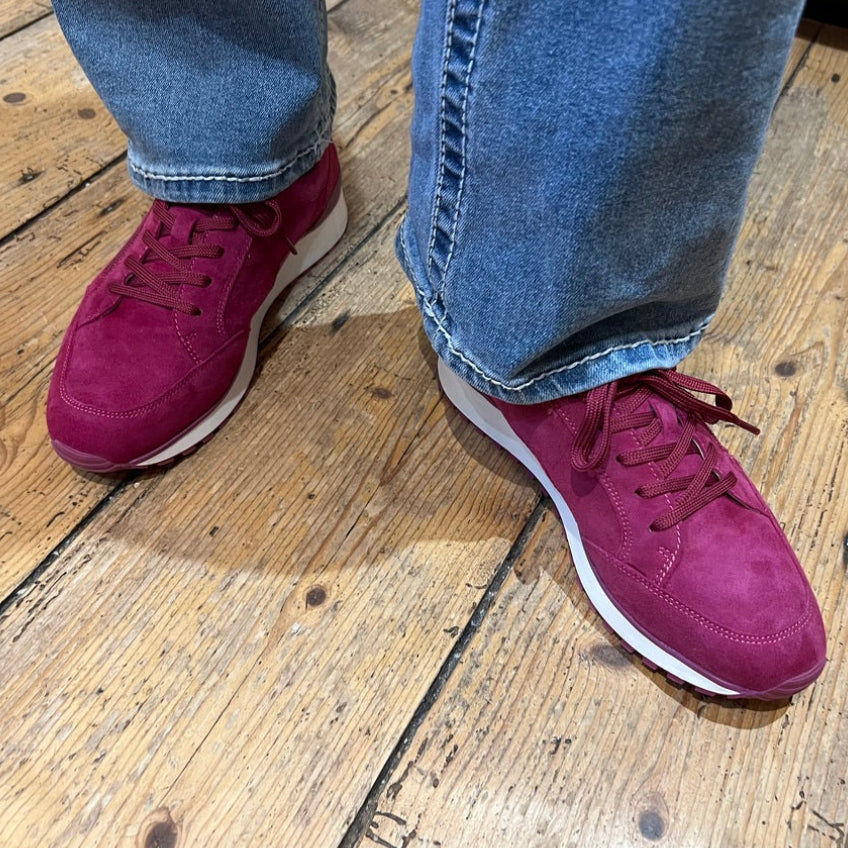 Fuchsia Suede Sneakers