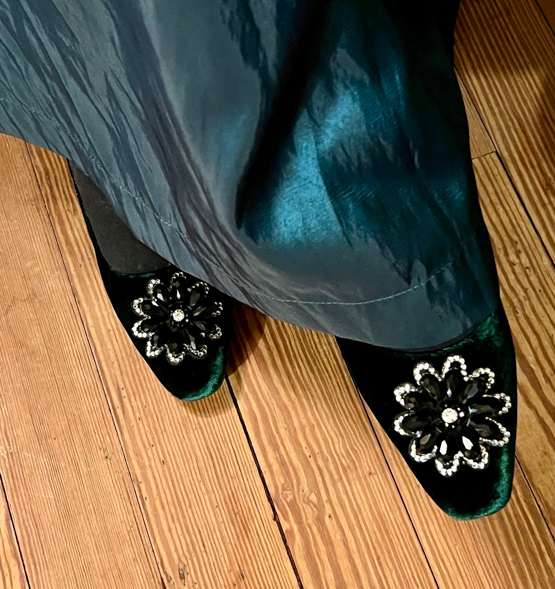 Green Opera Court Shoes 