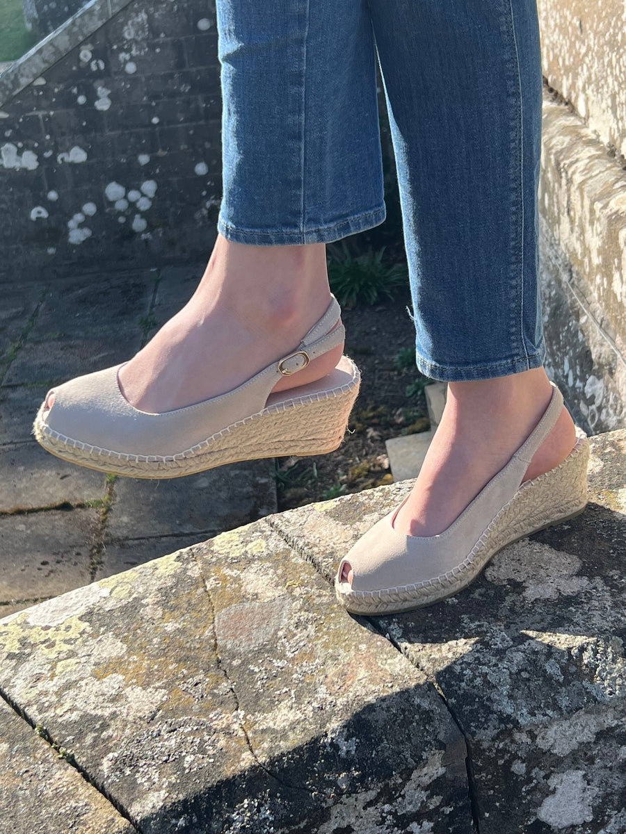 Seville Wedge Espadrilles / Nude