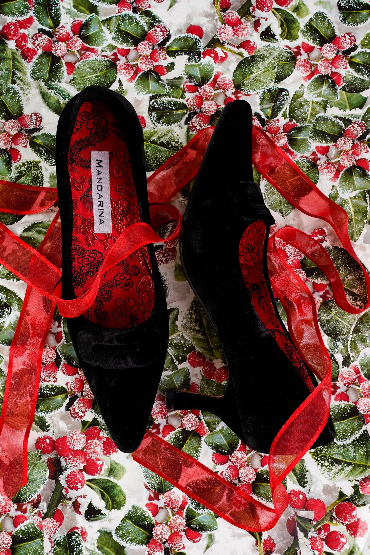 Versailles Black Velvet Courts