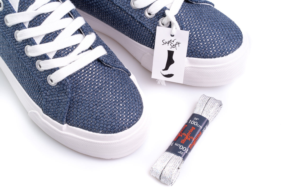 Fun Laces! Silver Sparkle