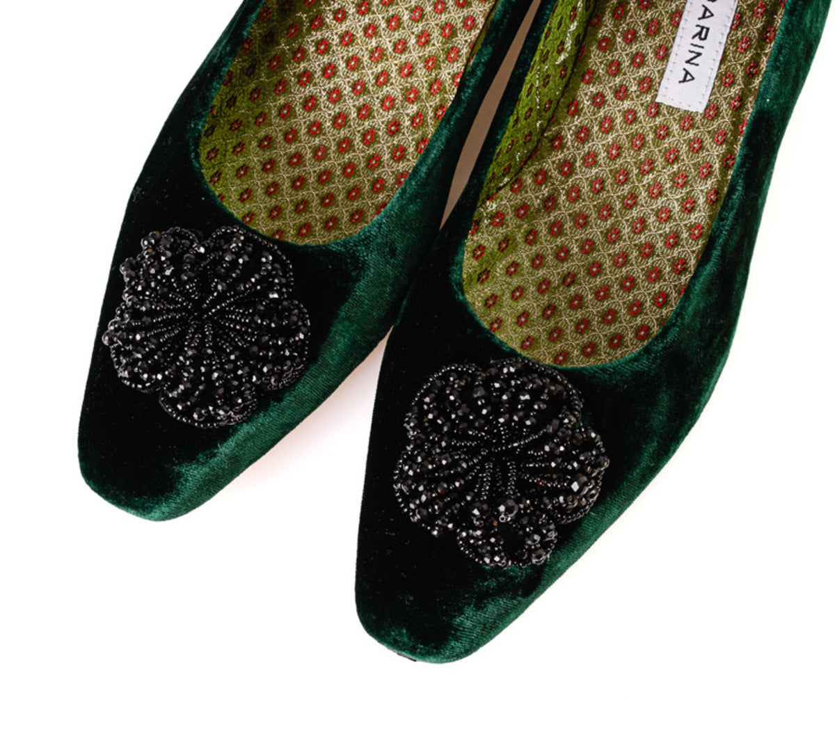 Black Beaded Flowers