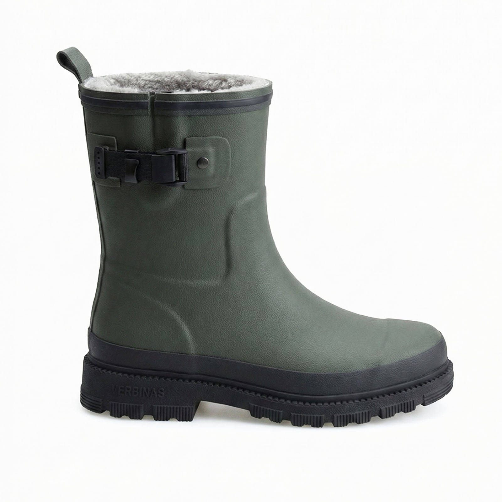 Khaki Fur Welly Boots