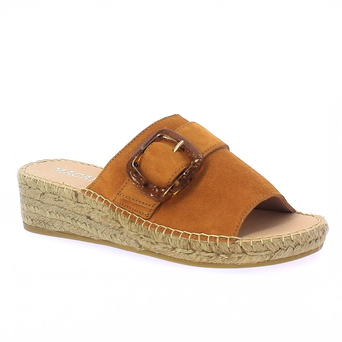Palma Buckled Slides / Apricot