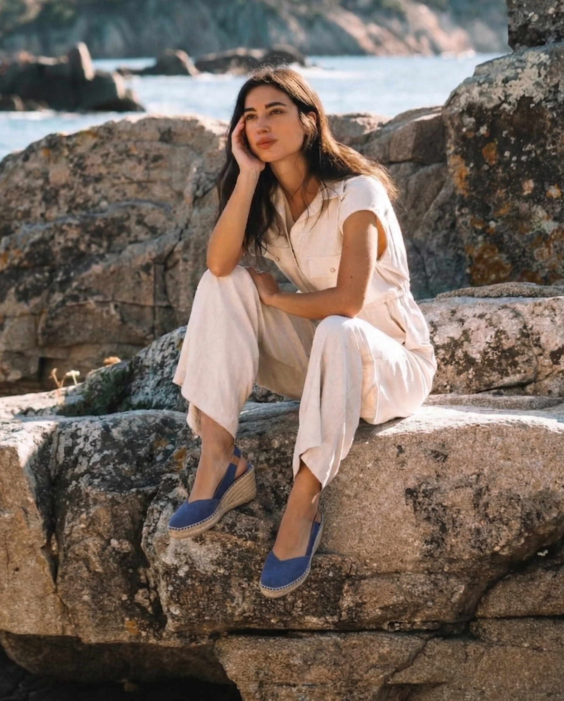 blue wedge slingback espadrilles