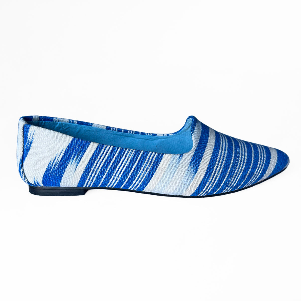 Blue Ikat Flats