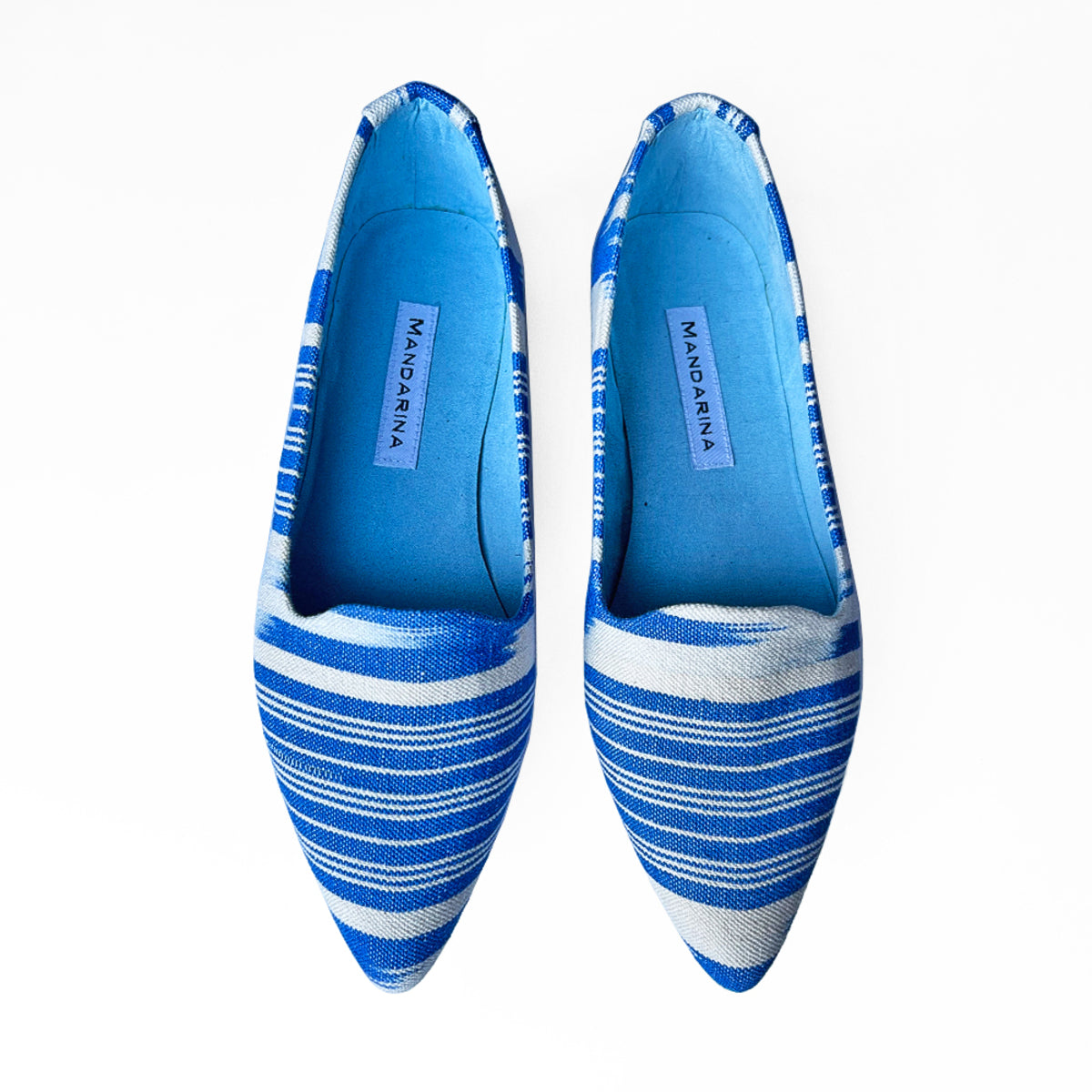Blue Ikat Flats