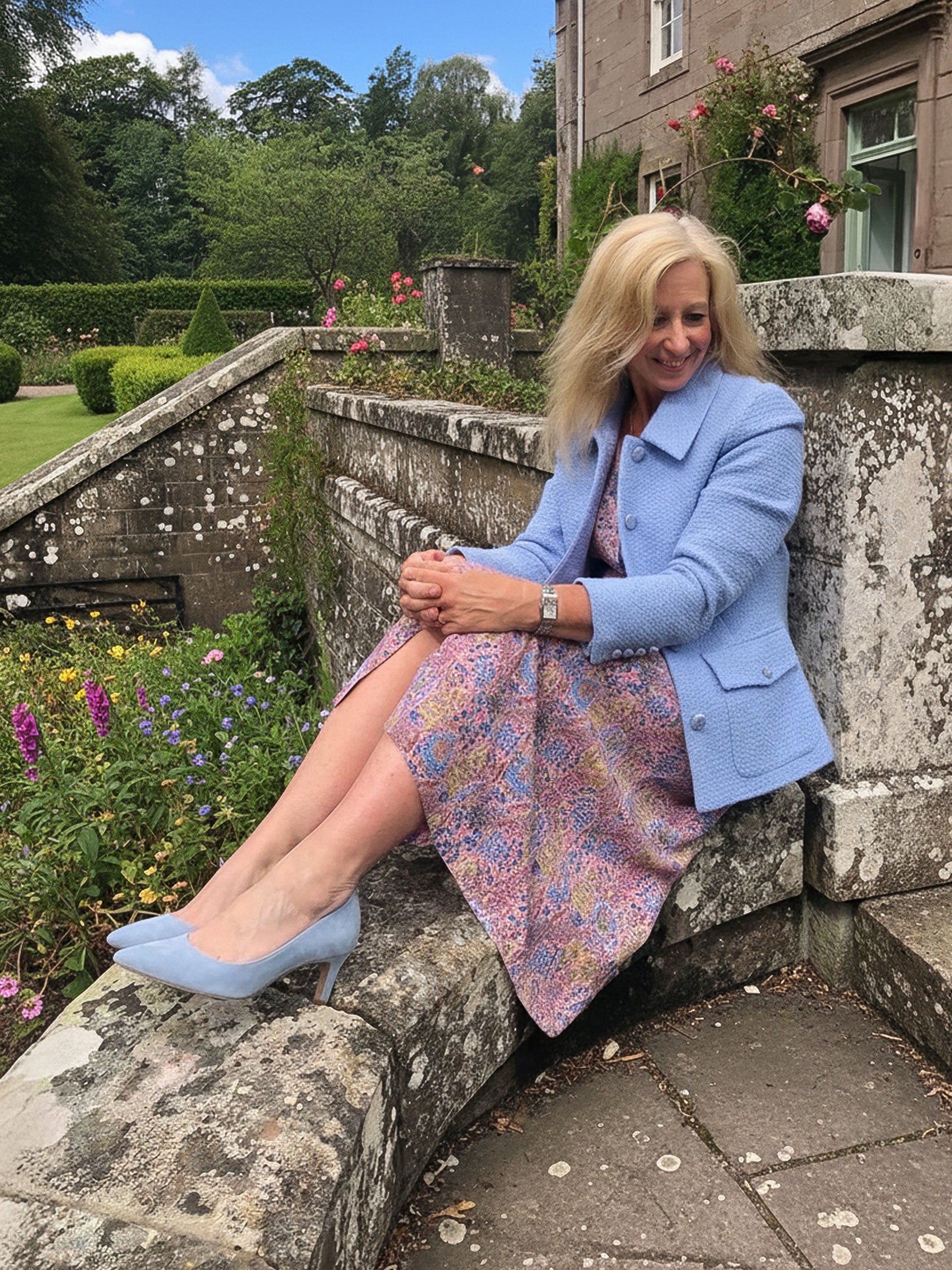 Classic Pale Blue Court Shoes