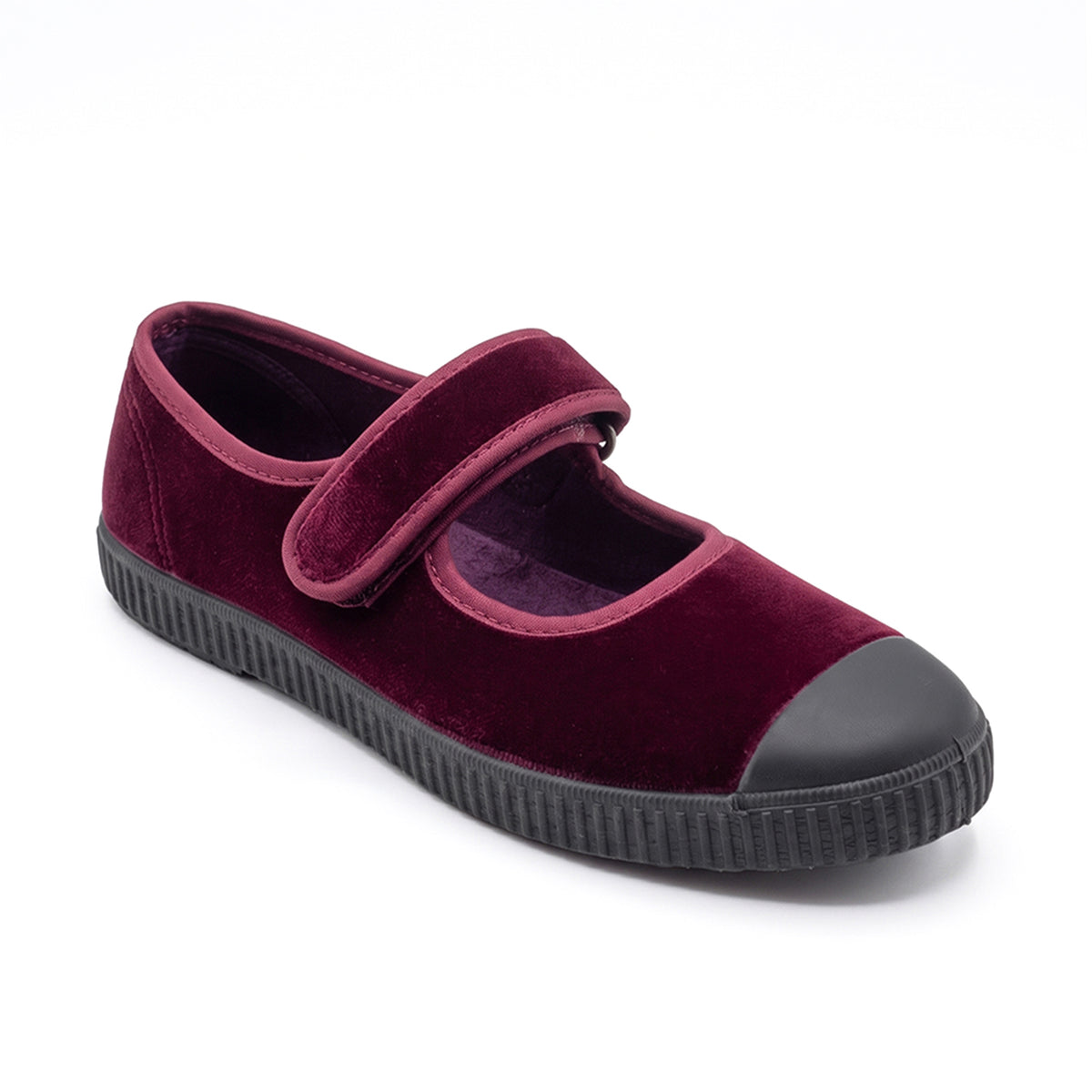 The Velvet Mary Jane - Burgundy