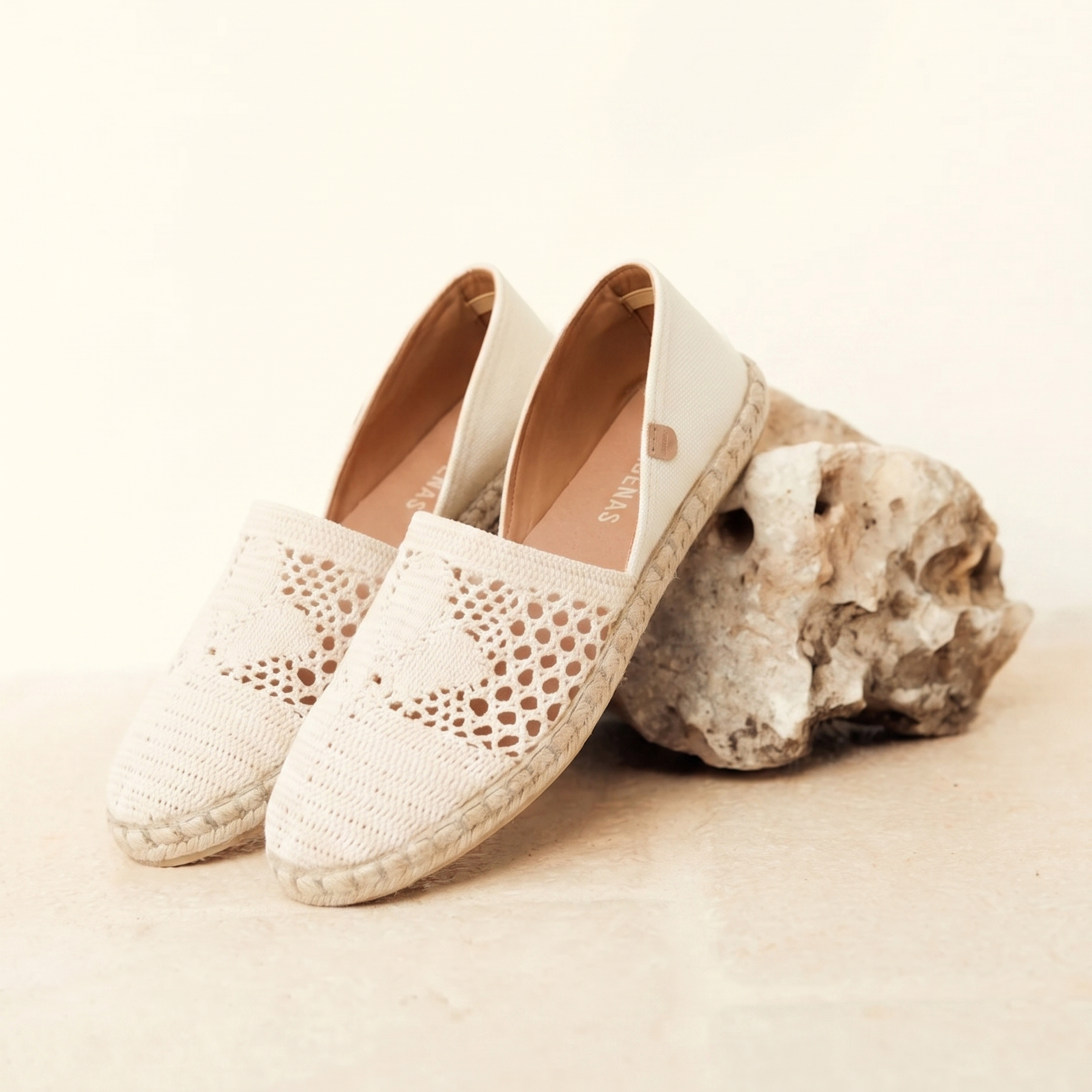 Cruz Vanilla Crochet Slip-On Espadrilles
