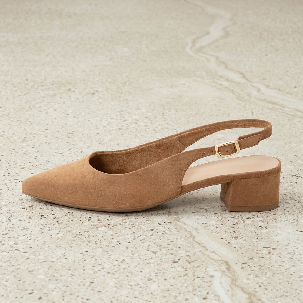 Georgie Slingback Sandals / Nude