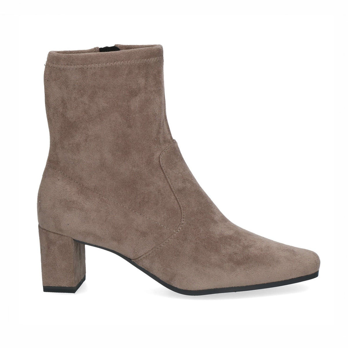Klara Stretch Suede Ankle Boots / Mushroom