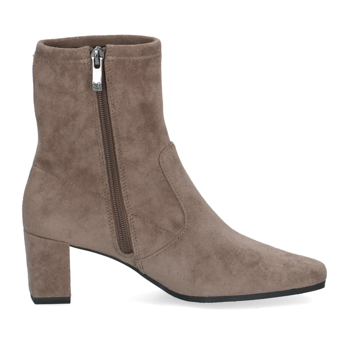 Klara Stretch Suede Ankle Boots / Mushroom