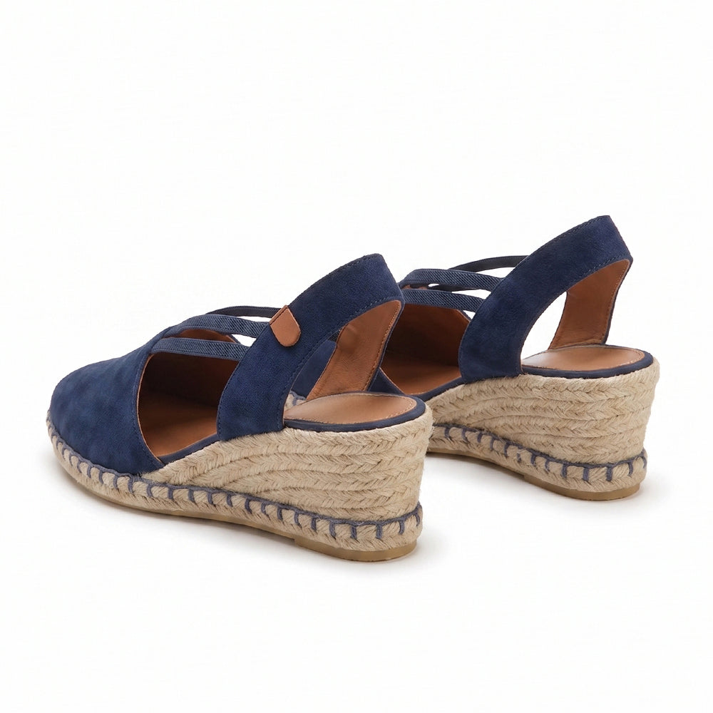 Malaga Wedge Espadrilles / Navy