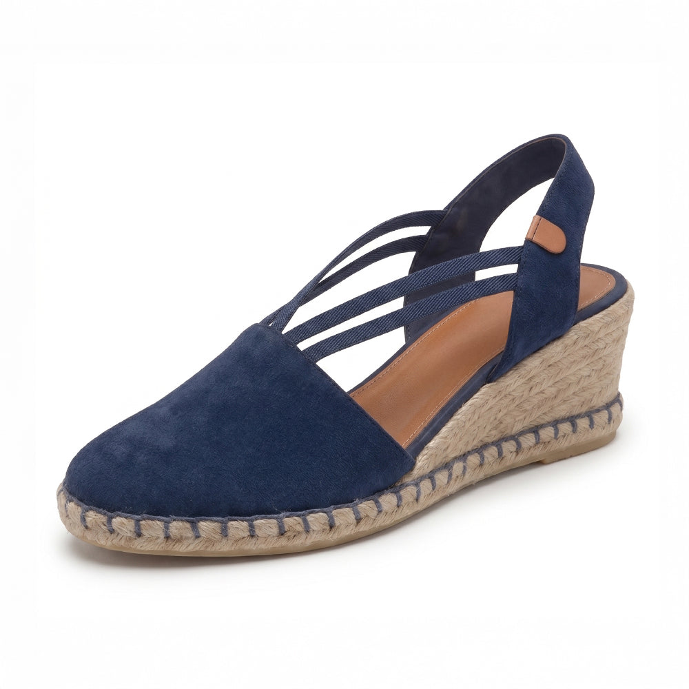 Malaga Wedge Espadrilles / Navy