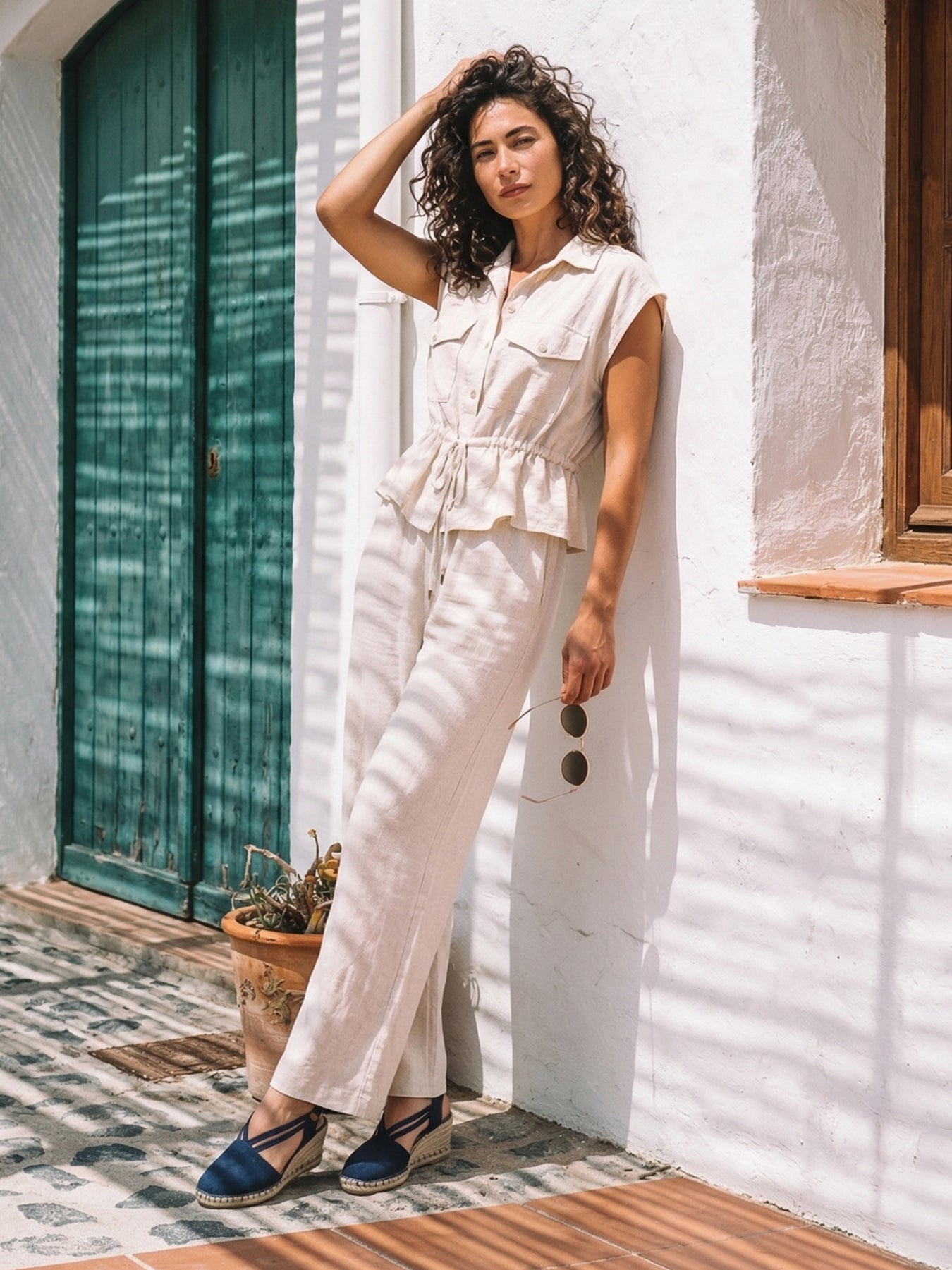 Malaga Wedge Espadrilles / Navy