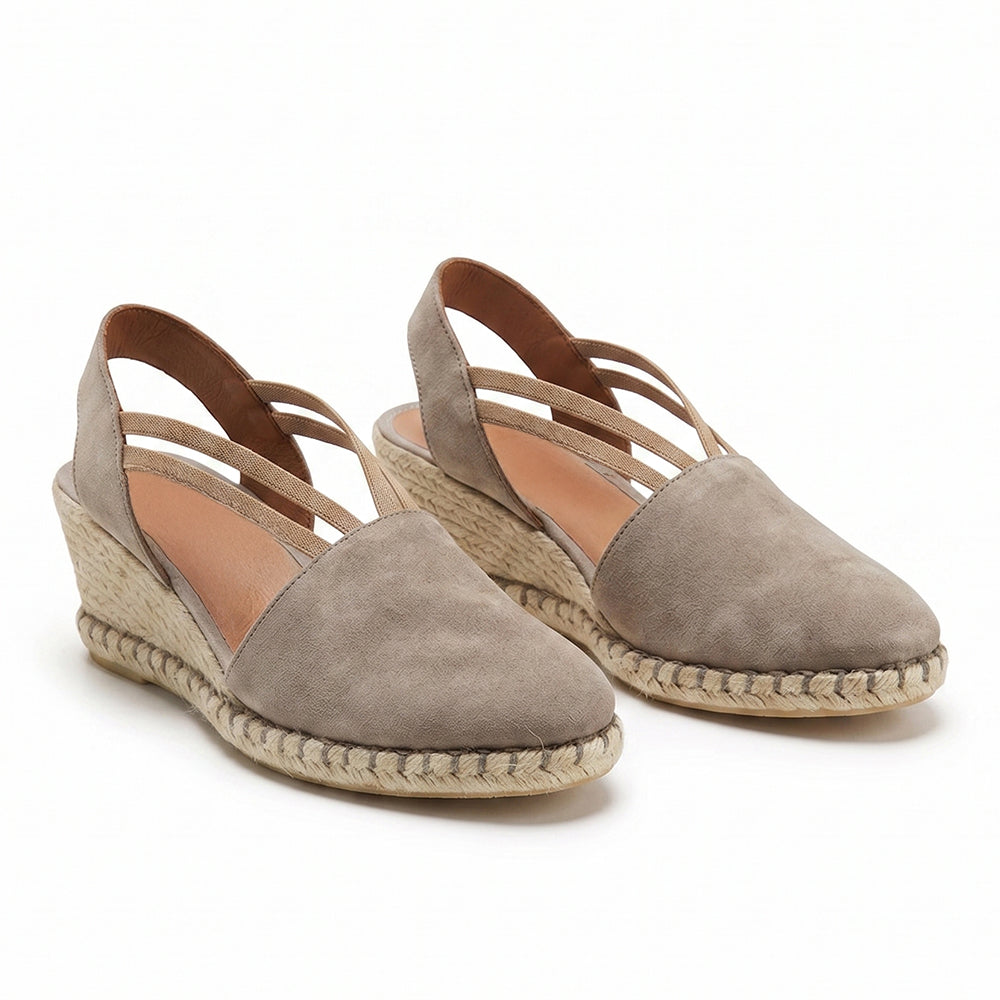 Malaga Wedge Espadrilles / Stone