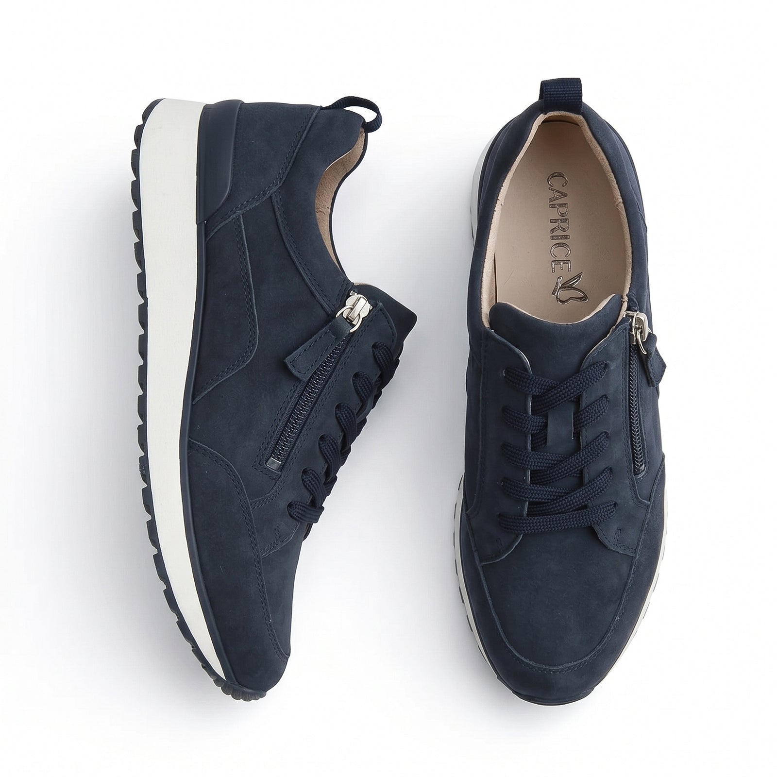 Navy Suede Sneakers