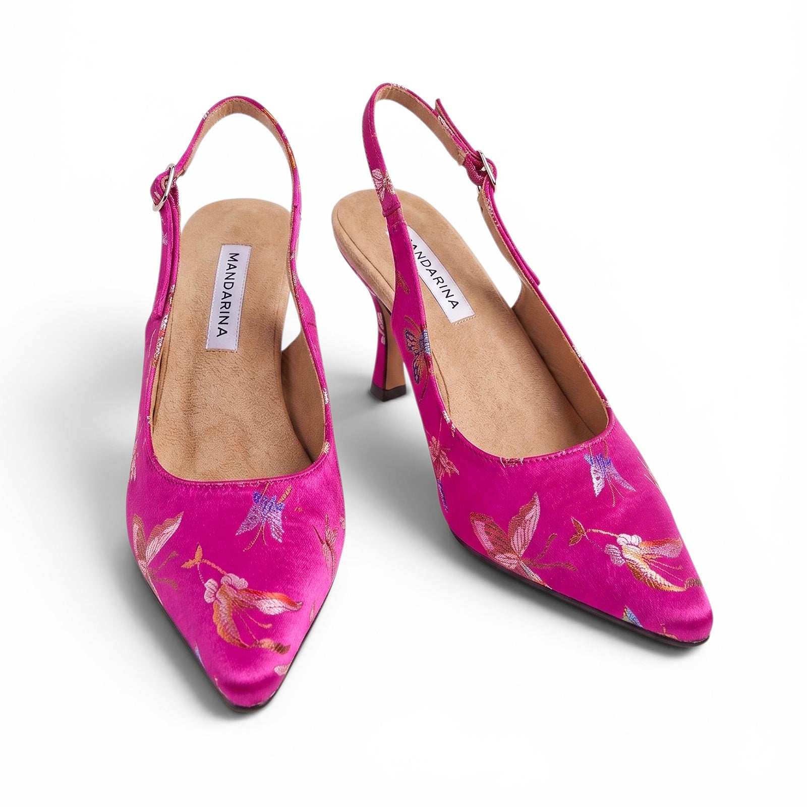Pink Butterfly Slingbacks