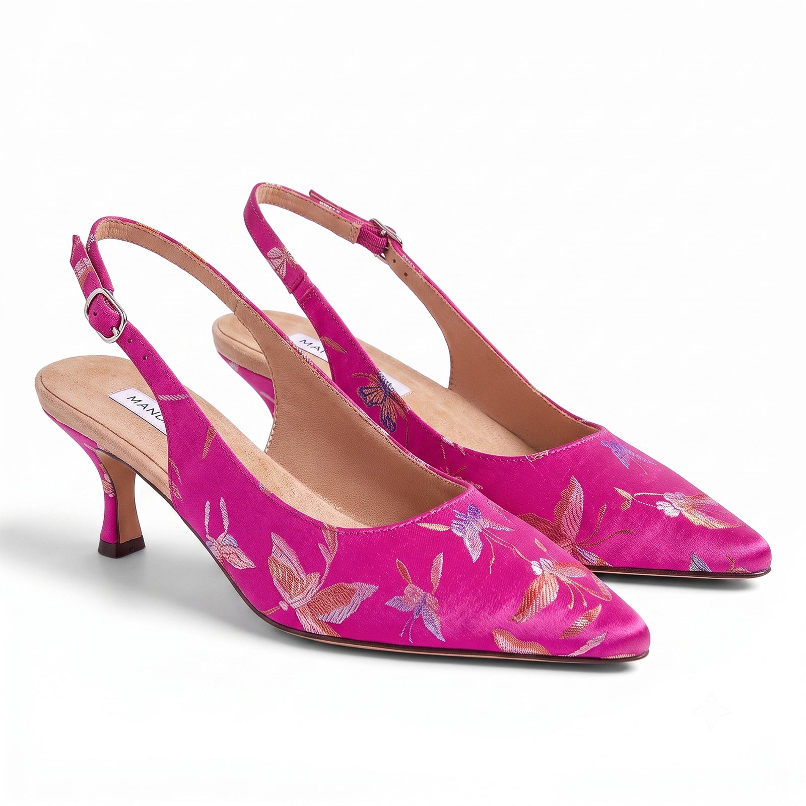 Pink Butterfly Slingbacks