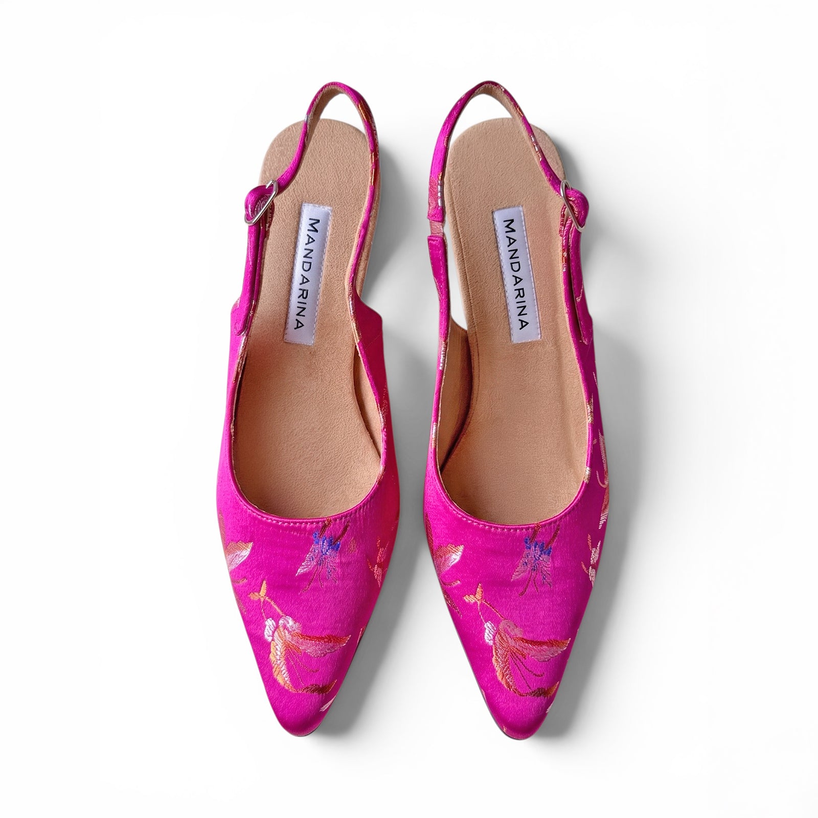 Pink Butterfly Slingbacks