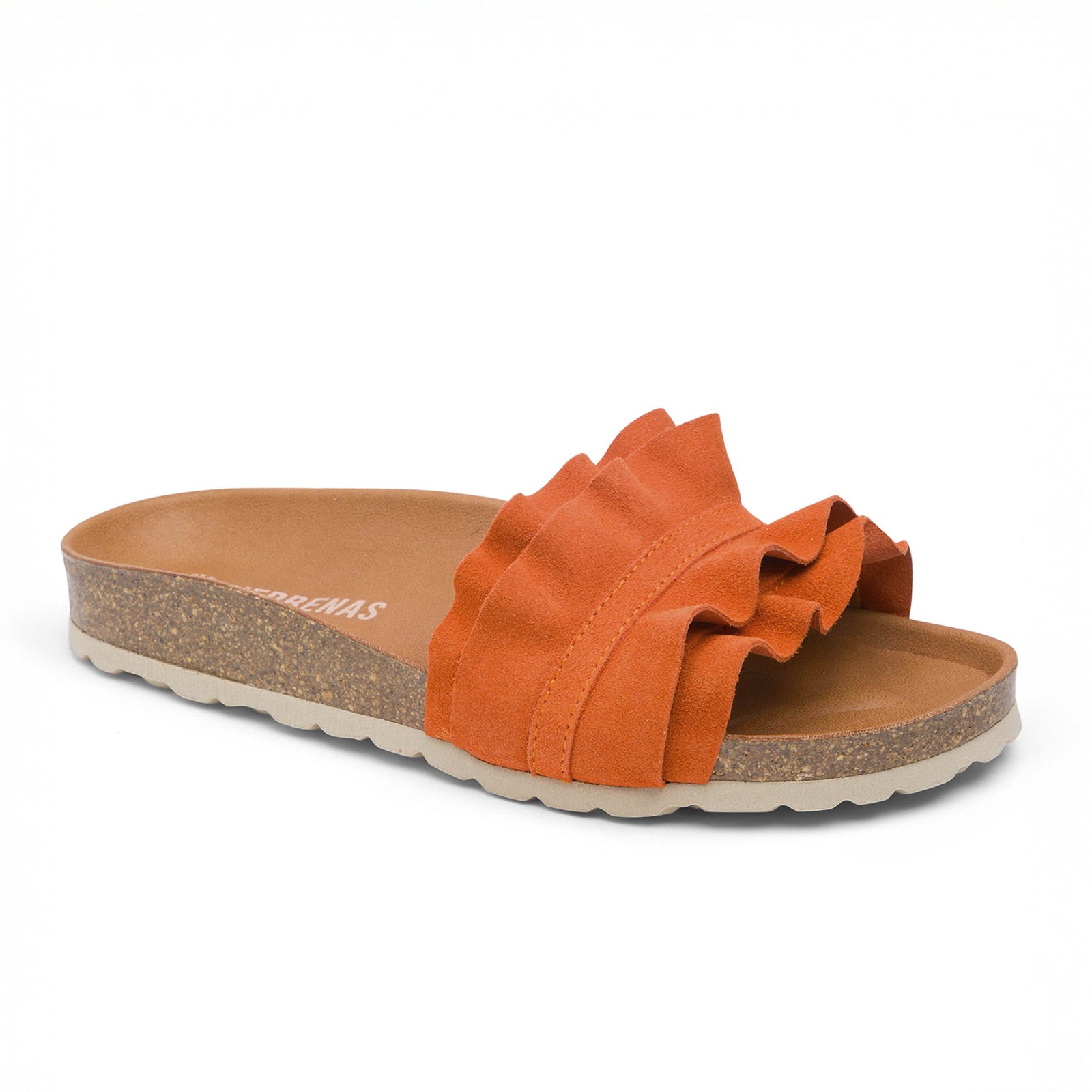 Coastal Breeze Ruffle Slider Sandals / Tiger