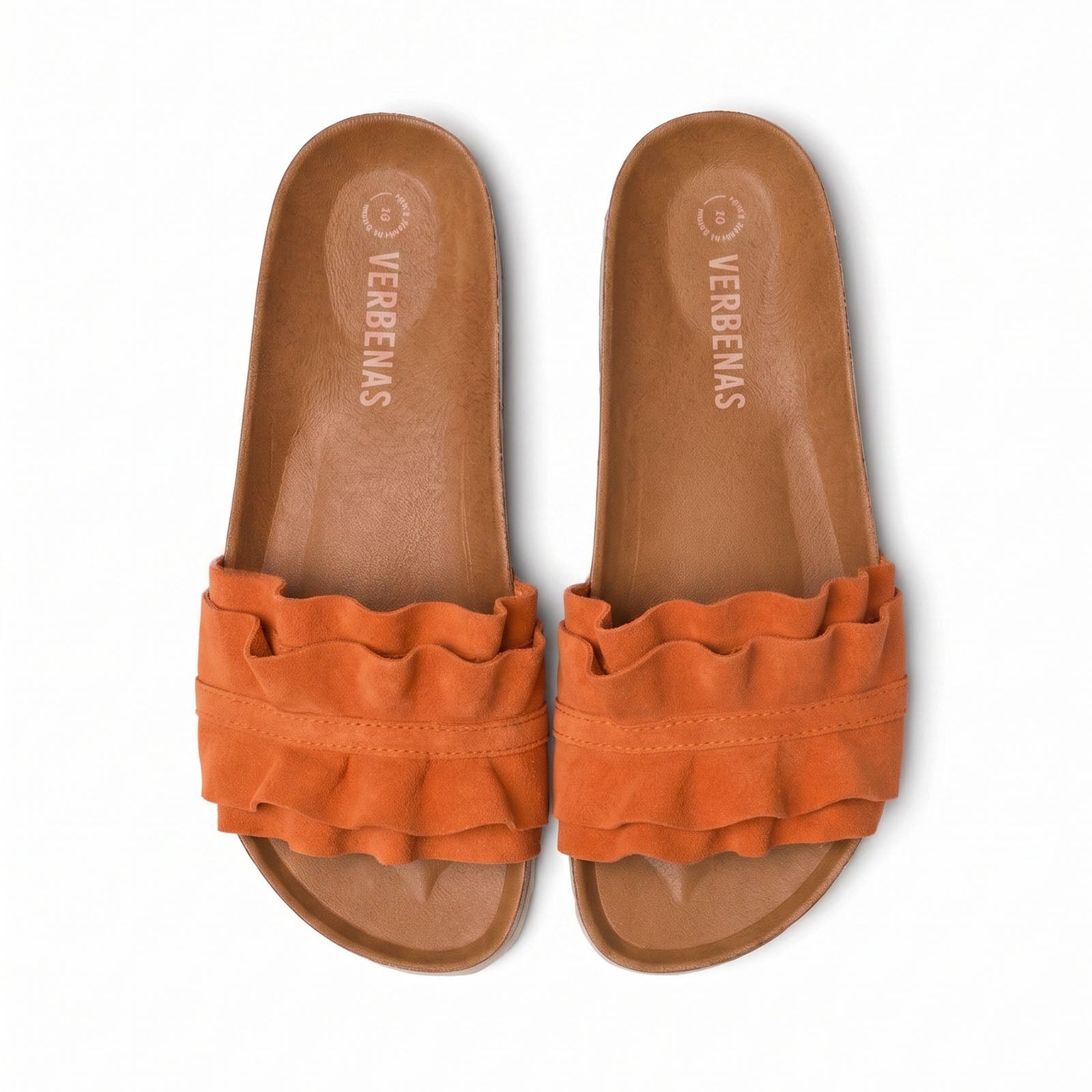 Coastal Breeze Ruffle Slider Sandals / Tiger