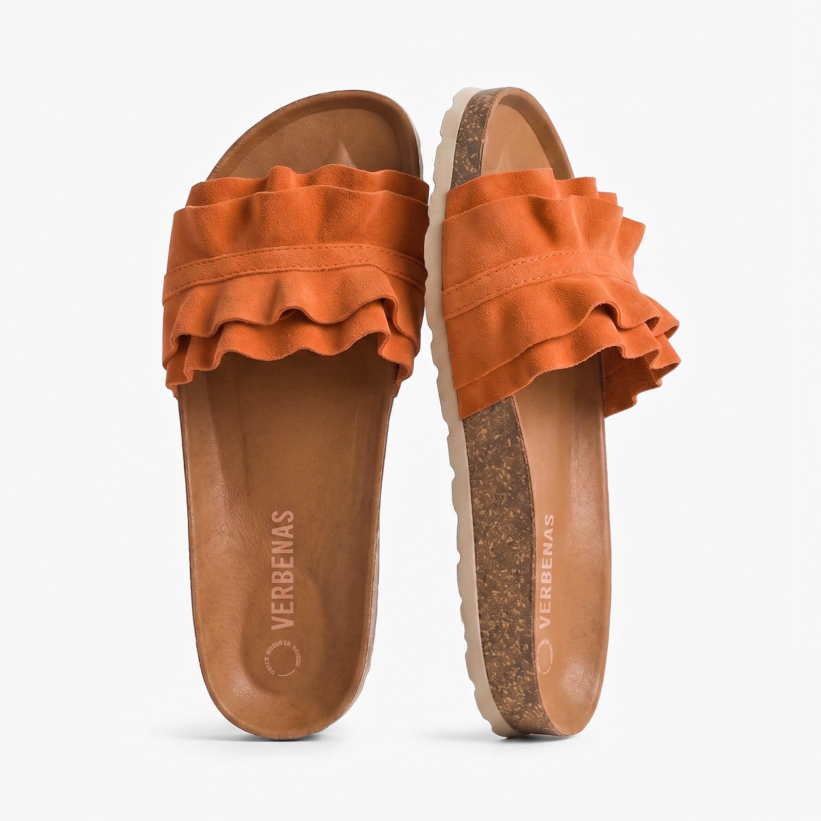 Coastal Breeze Ruffle Slider Sandals / Tiger