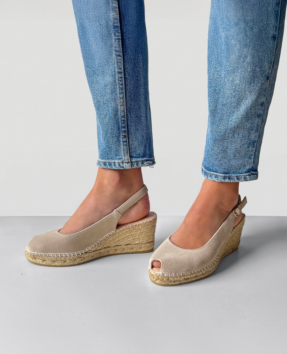 Seville Wedge Espadrilles / Nude