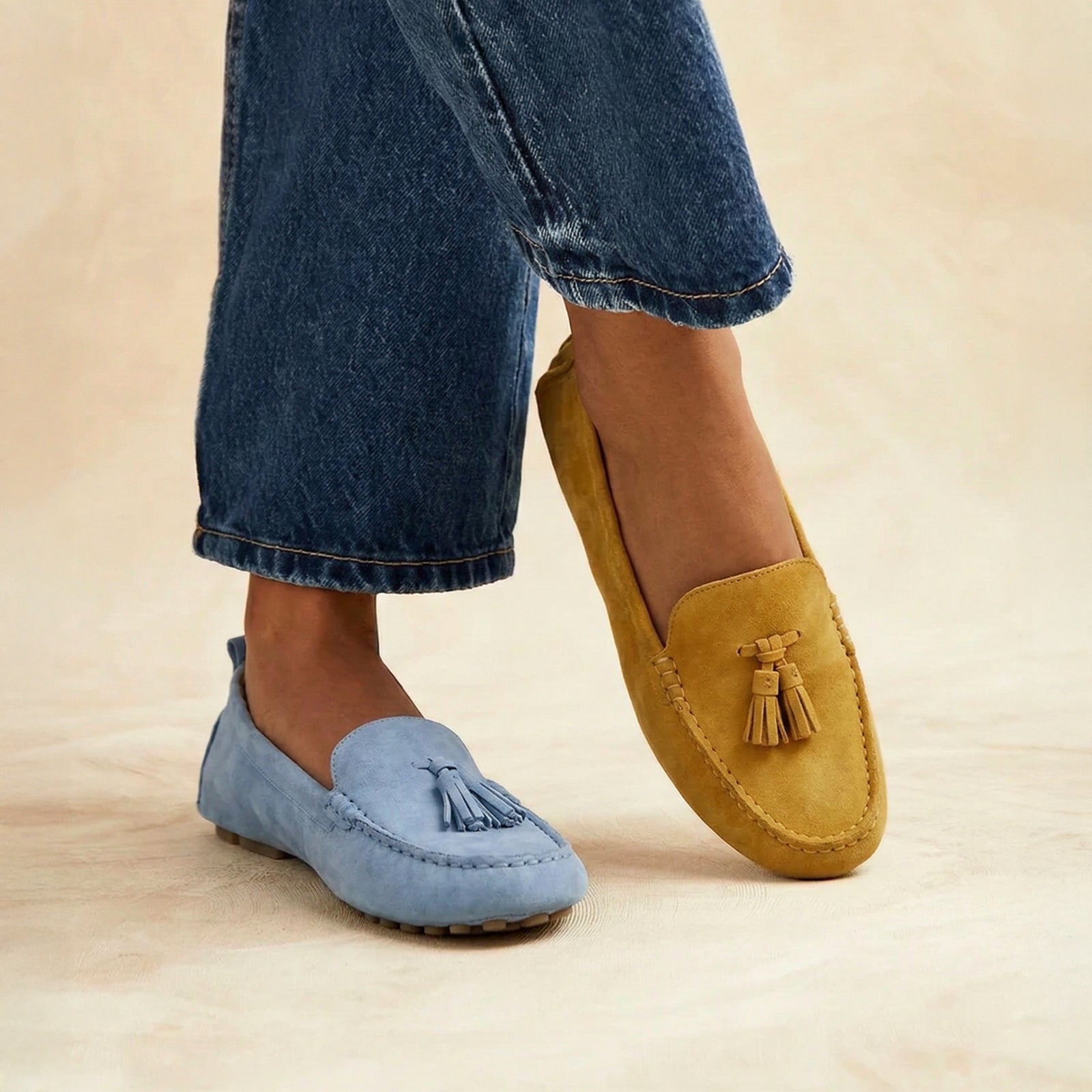 Luca Driving Loafer / Baby Blue
