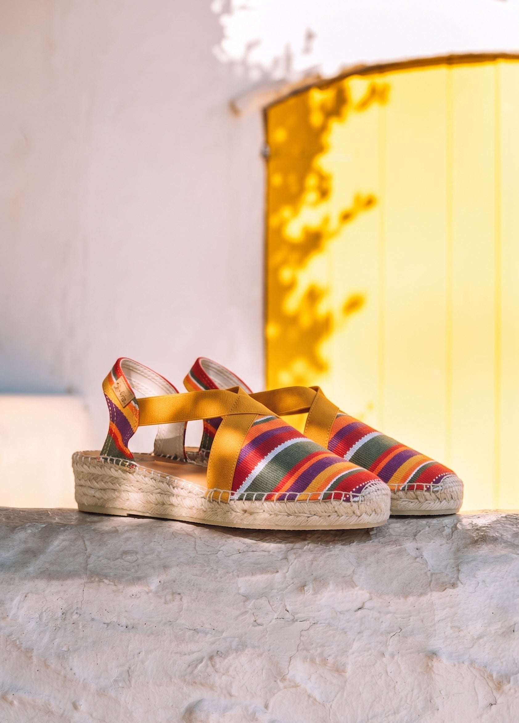 Sunset Stripe Wedge Espadrilles