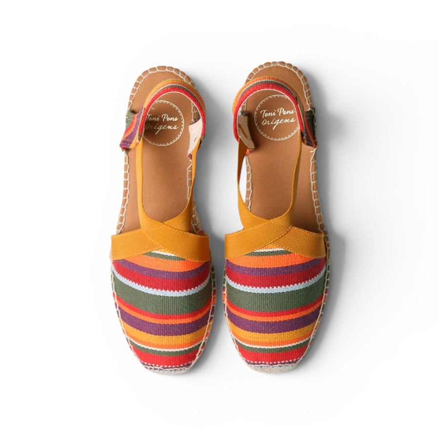 Sunset Stripe Wedge Espadrilles