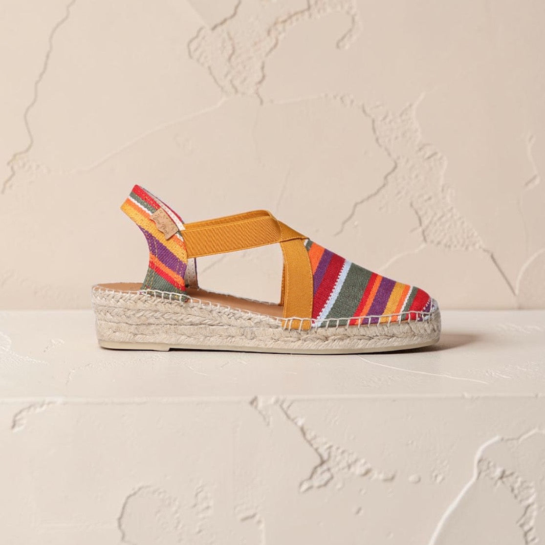 Sunset Stripe Wedge Espadrilles