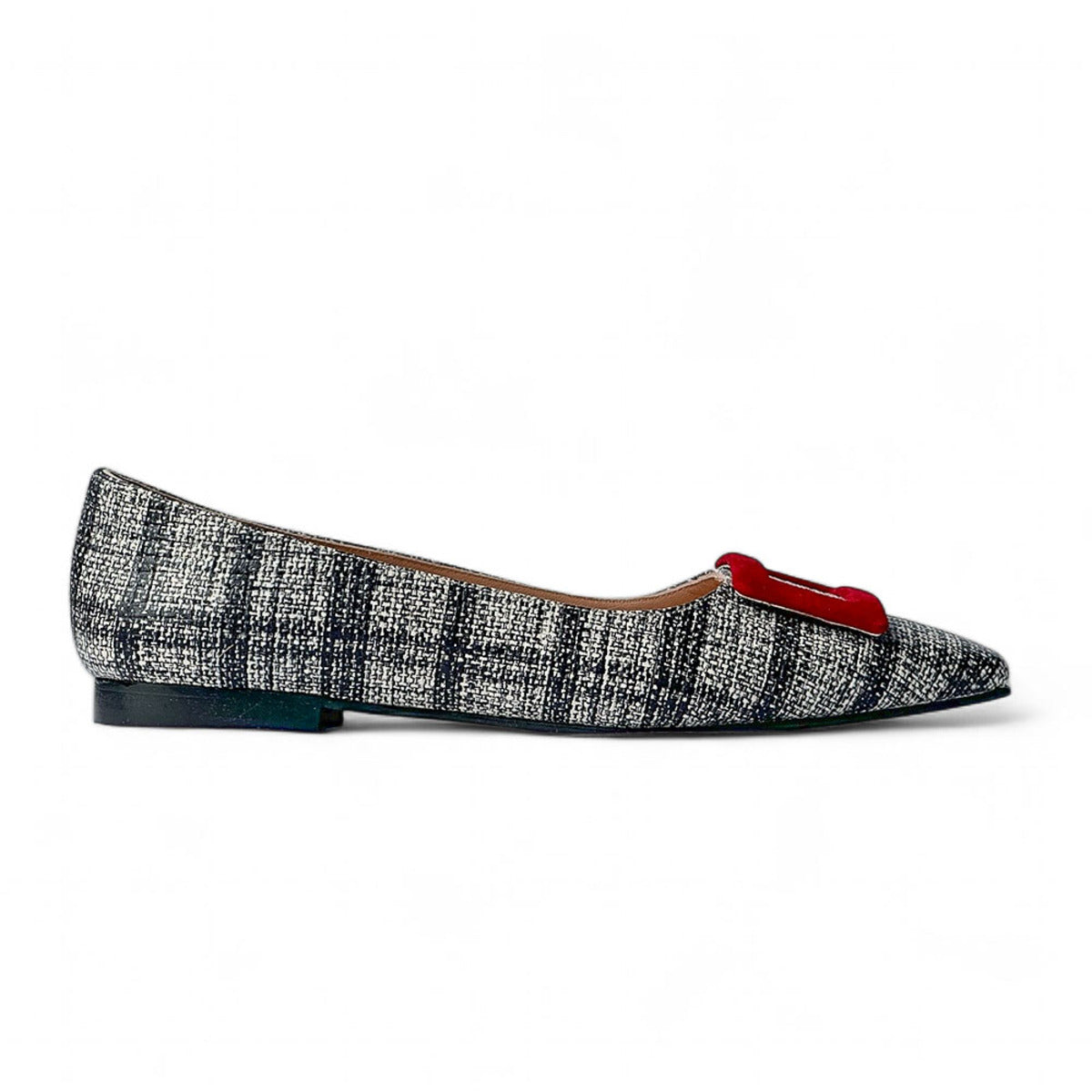 Tweed Buckle Flats