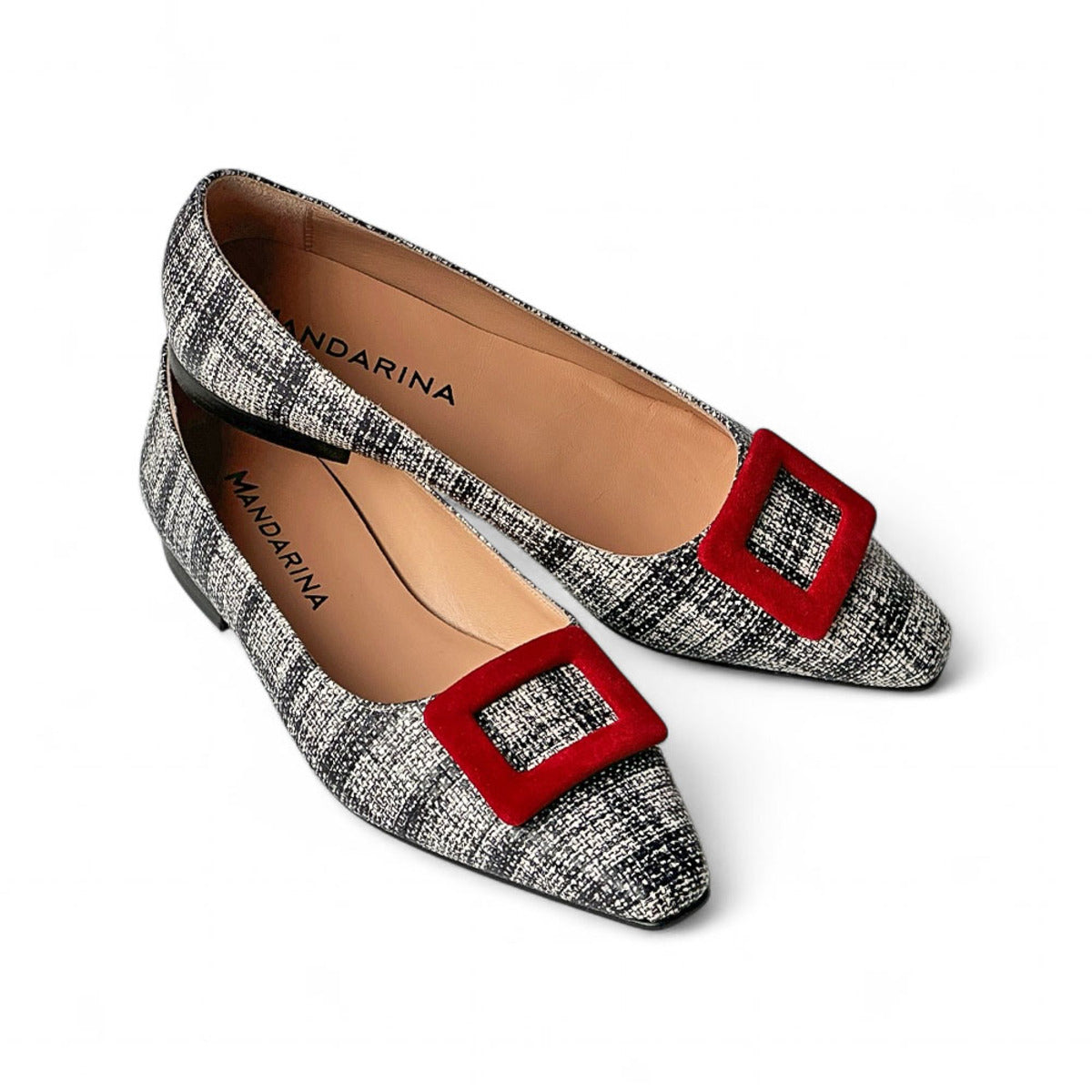 Tweed Buckle Flats