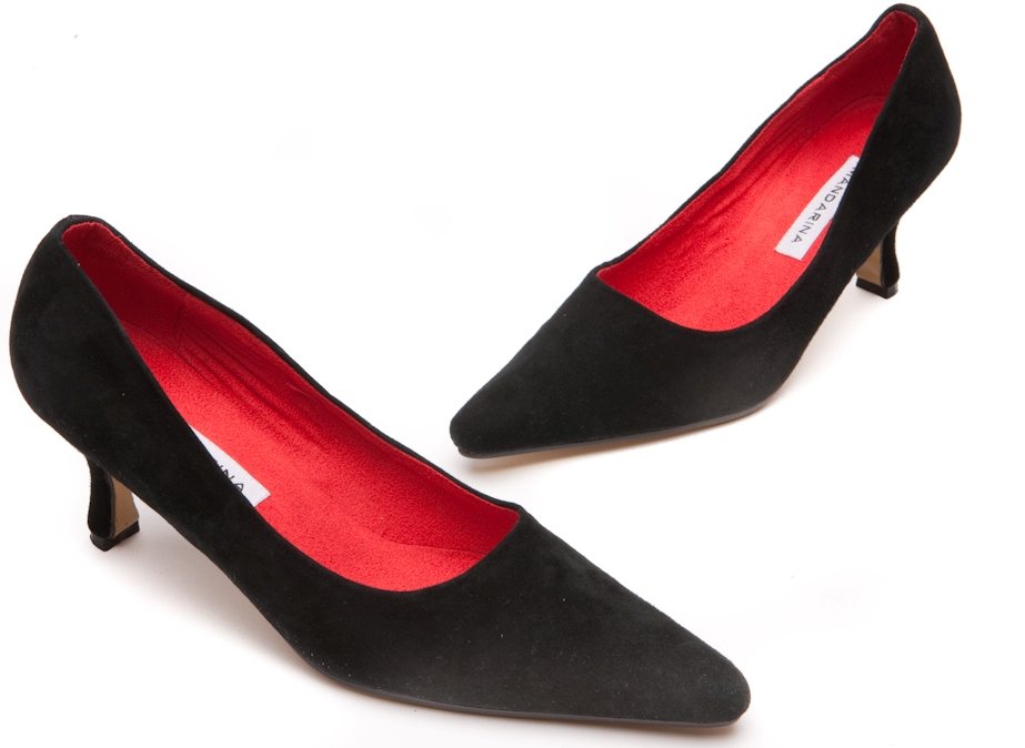 Sabine Black suede courts