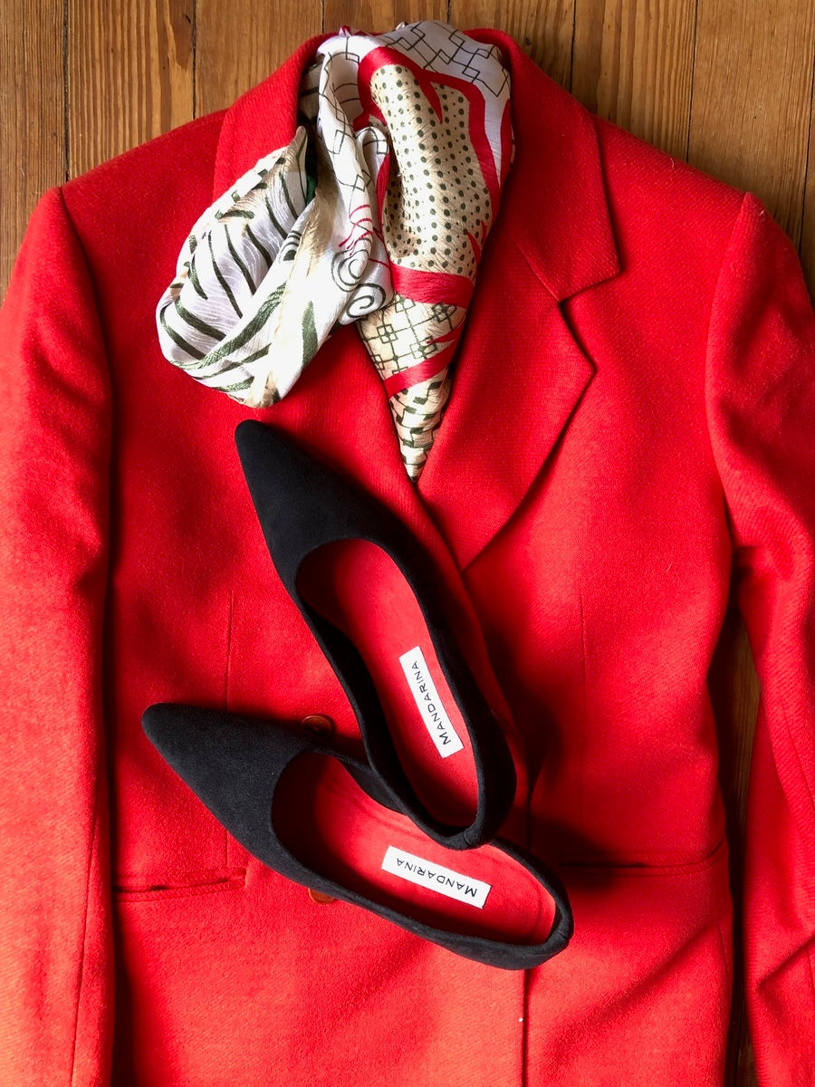 Sabine Black suede courts