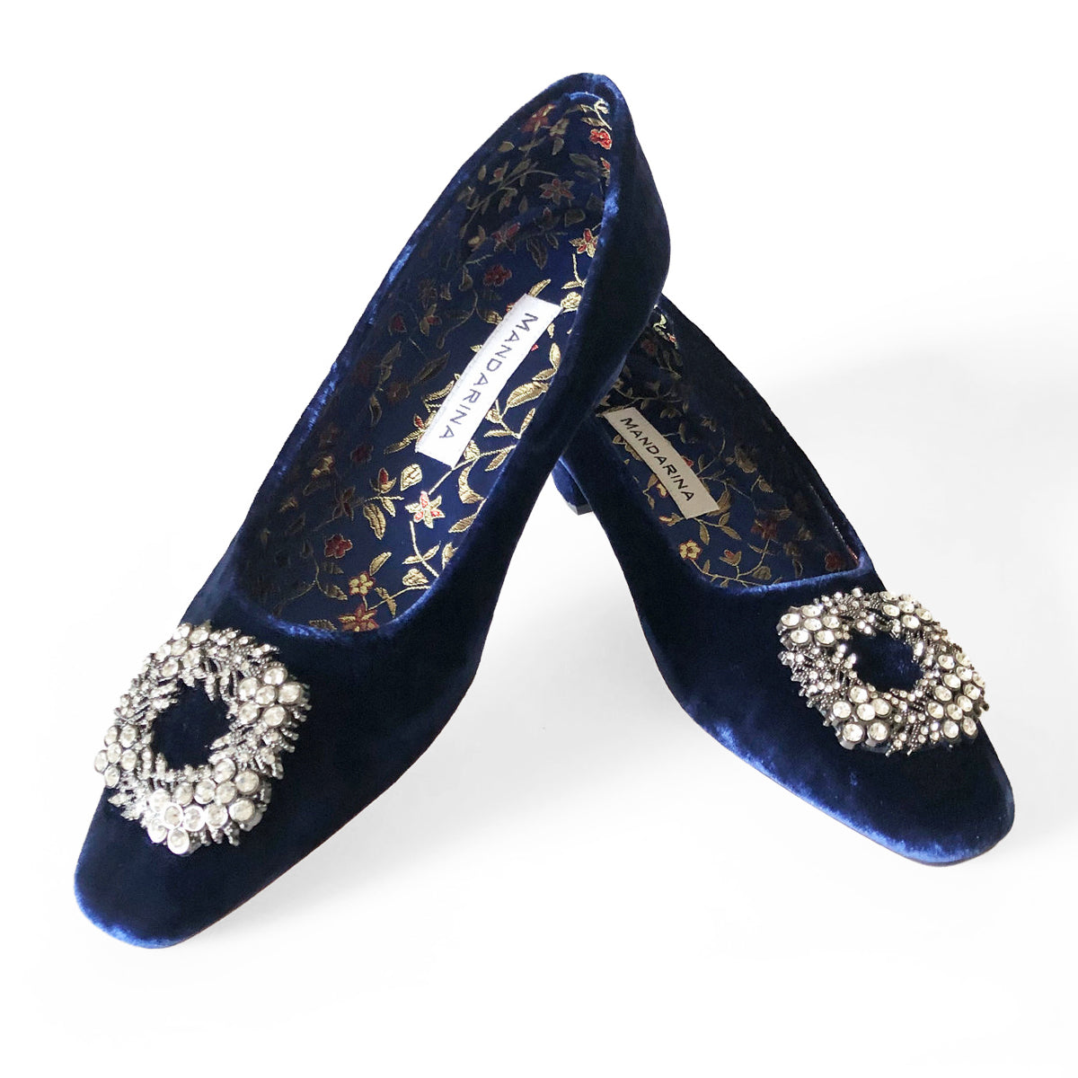 Midnight Diamant√© Court Shoes